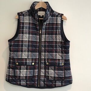ADRIENNE Vittadini Size X-Large Plaid Quilted Vest